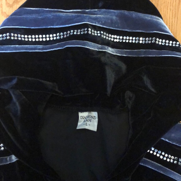 Velvet velour sweater w/ Swarovski crystals - Picture 5 of 5